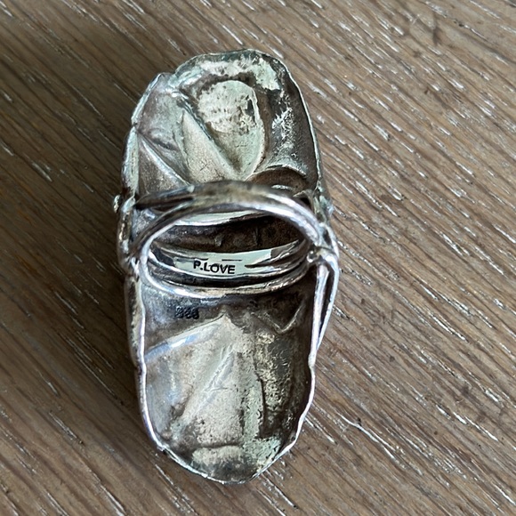 Original Pamela Love XL mood ring SOLID sterling silver RARE art nouveau 5.5 - Picture 9 of 14